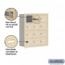 Salsbury Cell Phone Storage Locker - 4 Door High Unit (5 Inch Deep Compartments) - 12 A Doors - Sandstone - Recessed Mounted - Master Keyed Locks  19045-12SRK